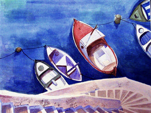 "Corsica Boats" Giclee Prints ~ One Size