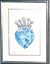 "Aquamarine Royal Crown" - Original Watercolor SOLD