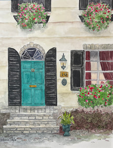 NEW!  "Door #103" Watercolor Original