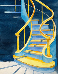 NEW! "Floating Staircase" Original Watercolor